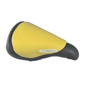 SILLIN TIPO BMX FREE-STYLE EN AMARILLO/NEGRO 220x140mm